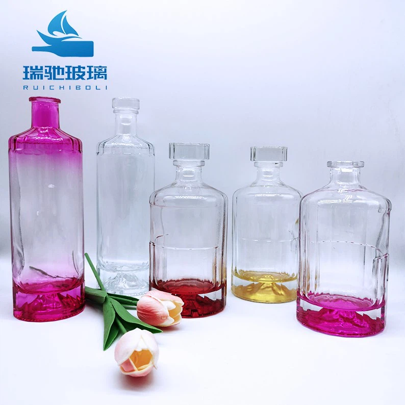 500ml colorful vintage glass bottles with cork tops
