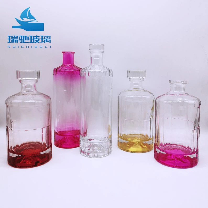 500ml colorful vintage glass bottles with cork tops
