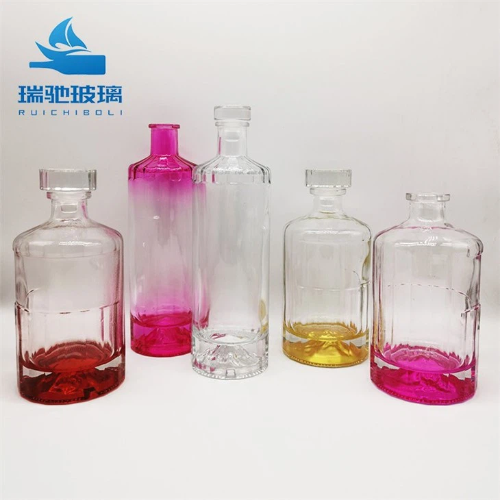 500ml Colorful Vintage Glass Bottles With Cork Tops