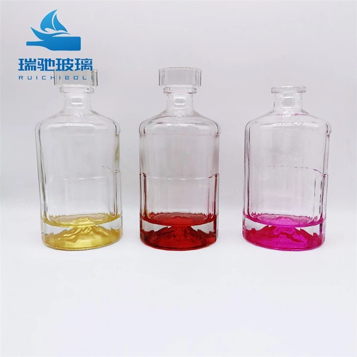 500ml Colorful Vintage Glass Bottles With Cork Tops