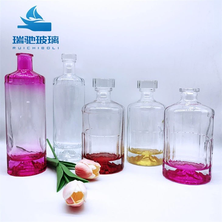 500ml Colorful Vintage Glass Bottles With Cork Tops