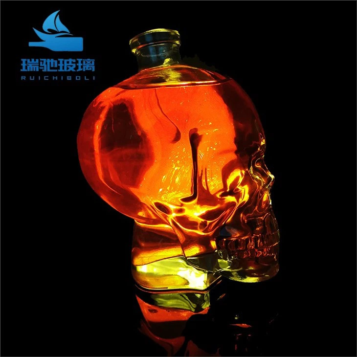 Skull Head Whiskey Bottle
