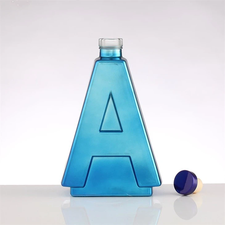 700ml Blue Glass Bottle Alcohol