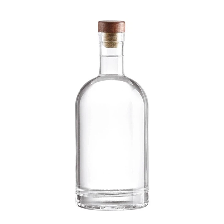 750ml Round Glass Wine Bottle